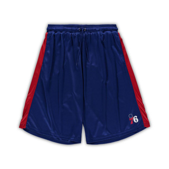 Men's Branded Royal, Red Philadelphia 76ers Big and Tall Performance Shorts