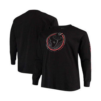 Men's Big and Tall Black Houston Texans Color Pop Long Sleeve T-shirt