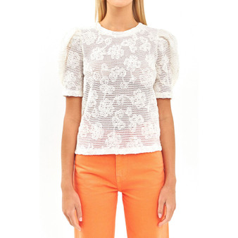 Women's Crochet Floral Top