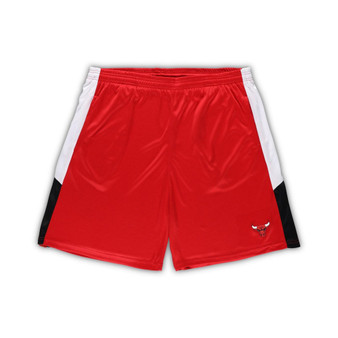 Men's Branded Red Chicago Bulls Big and Tall Champion Rush Practice Shorts