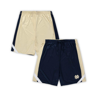Men's Navy, Gold Notre Dame Fighting Irish Big and Tall Team Reversible Shorts