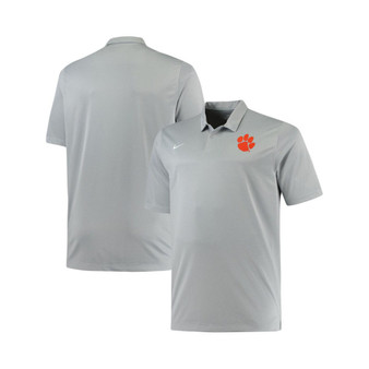 Men's Heathered Gray Clemson Tigers Big and Tall Performance Polo Shirt