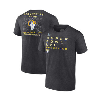 Men's Branded Charcoal Los Angeles Rams Super Bowl LVI Champions Big Tall Signature Route T-shirt