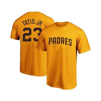 Men's Fernando Tatis Jr. Gold-Tone San Diego Padres Big & Tall Name and Number T-shirt