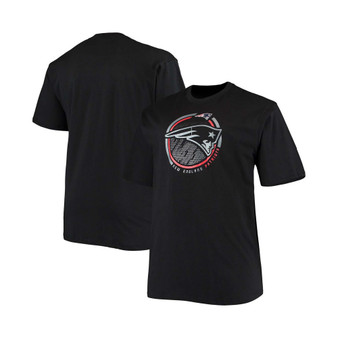 Men's Big and Tall Black New England Patriots Color Pop T-shirt