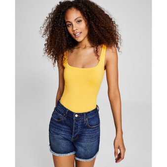 Women's Square-Neck Sleeveless Thong Bodysuit