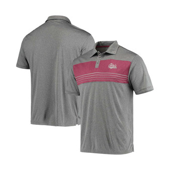 Men's Heathered Charcoal Montana Grizzlies Smithers Polo