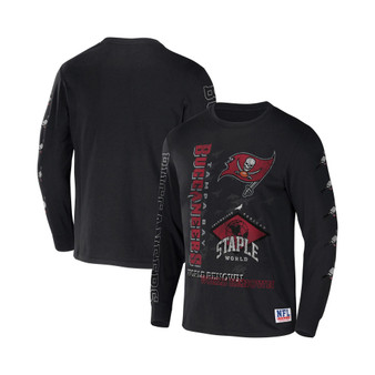 Men's NFL X Staple Black Tampa Bay Buccaneers World Renowned Long Sleeve T-shirt