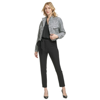 Women's X-Fit Cropped Tweed Bomber Jacket