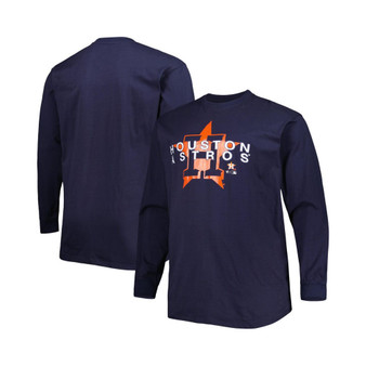 Men's Navy Houston Astros Big and Tall Long Sleeve T-shirt