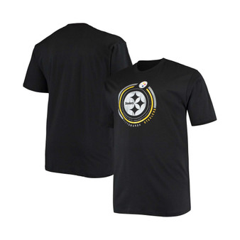 Men's Big and Tall Black Pittsburgh Steelers Color Pop T-shirt