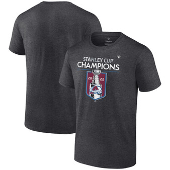 Branded Men's Heather Charcoal Colorado Avalanche 2022 Stanley Cup Champions Locker Room T-Shirt