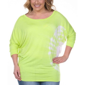 Women's Plus Size Tie Dye Tunic Top