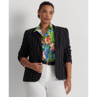 Plus Size Linen Blazer