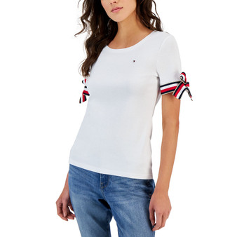 Women's Cotton Tie-Sleeve Top
