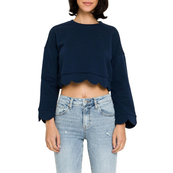 Women's LSLV TOP W/ SCALLOP BOTTOMS