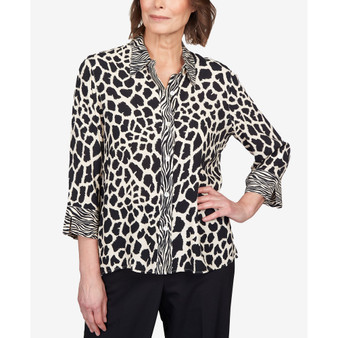 Women's Marrakech Mixed Animal Print Button Down Shirt
