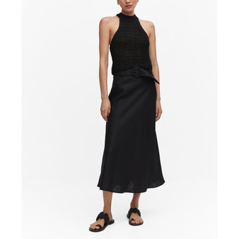 Women's Lurex Halter Neck Top