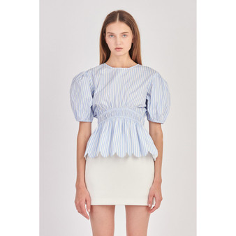 Women's Stripe Women Woven Blouse