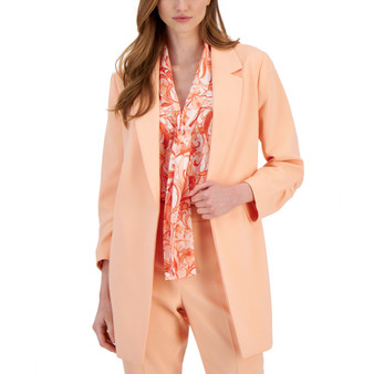 Women's Ruched-Sleeve Topper Jacket