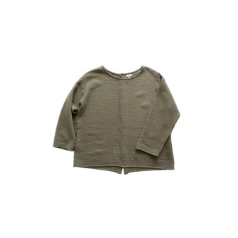 Women's Maternity Linen Button Back Top