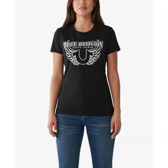 Women's Short Sleeve Retro Horseshoe Crew T-shirt