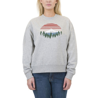 Women's Retro Lake Graphic Crewneck Sweatshirt