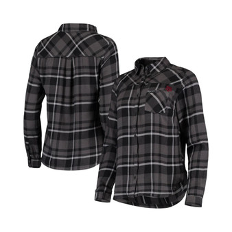Women's Black Texas A&M Aggies Flare Gun Flannel Button-Up Shirt