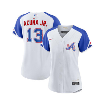 Women's Ronald Acuna Jr. White Atlanta Braves 2023 City Connect Replica Player Jersey