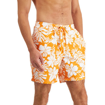 Men's Breezy Leaves Swim Trunks, Created for Macy's