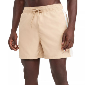 Men's Side Stripe Drawstring 5" Swim Trunks