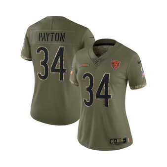 Women's Walter Payton Olive Chicago Bears 2022 Salute To Service Retired Player Limited Jersey