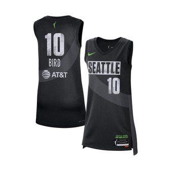 Women's Sue Bird Black Seattle Storm Rebel Edition Jersey