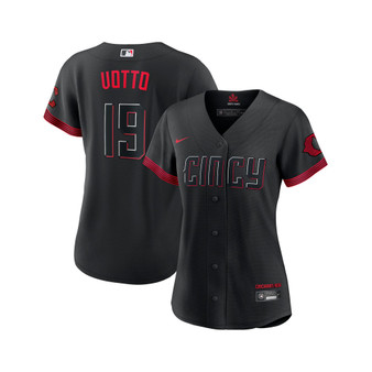 Women's Black Cincinnati Reds Joey Votto 2023 City Connect Replica Player Jersey