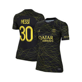 Women's Brand Lionel Messi Black Paris Saint-Germain 2022/23 Fourth Breathe Stadium Replica Player Jersey