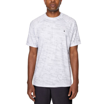 Men's Short Sleeve Print Rashguard Short-Sleeve Swim Shirt