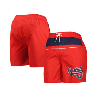 Men's Red Washington Capitals Freestyle Volley Swim Shorts