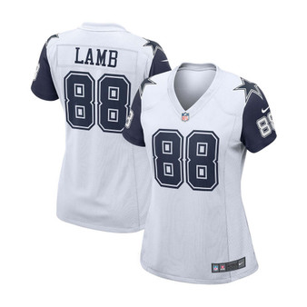 Women's CeeDee Lamb White  Dallas Cowboys Game Jersey