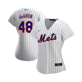 Women's Jacob Degrom White New York Mets Home Replica Player Jersey