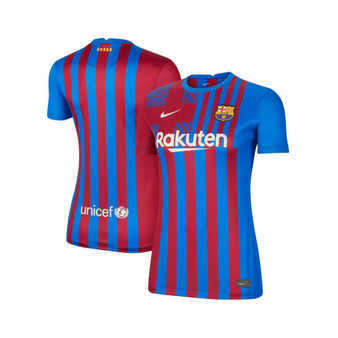 Women's Blue Barcelona 2021/22 Home Replica Jersey
