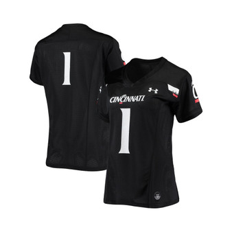 Women's #1 Black Cincinnati Bearcats Finished Replica Football Jersey
