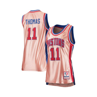 Women's Isiah Thomas Pink Detroit Pistons 75th Anniversary Rose Gold 1982 Swingman Jersey
