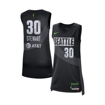 Women's Breanna Stewart Black Seattle Storm Rebel Edition Jersey
