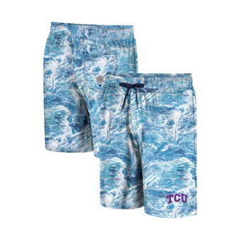 Men's Blue TCU Horned Frogs Realtree Aspect Ohana Swim Shorts