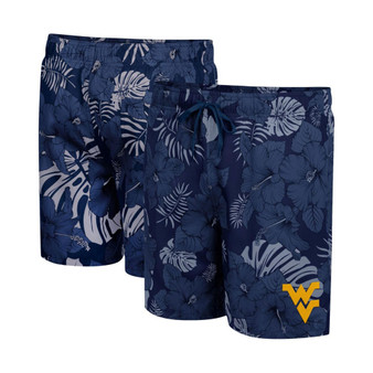 Men's Navy West Virginia Mountaineers The Dude Swim Shorts