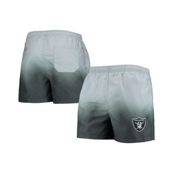 Men's Black, Las Vegas Raiders Dip-Dye Swim Shorts