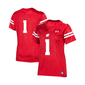 Women's #1 Red Wisconsin Badgers Team Replica Football Jersey