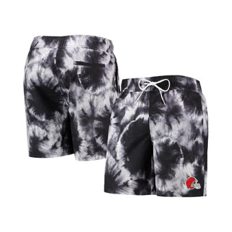 Men's Black Cleveland Browns Splash Volley Swim Shorts