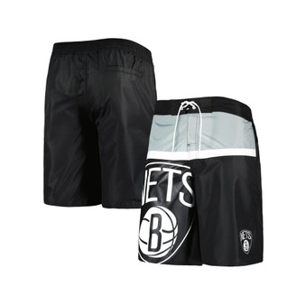 Men's Black Brooklyn Nets Sea Wind Swim Trunks