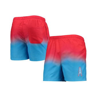 Men's Light Blue Houston Oilers Gridiron Classics Retro Dip-Dye Swim Shorts